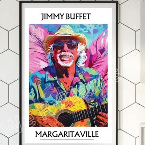 Jimmy Buffet Margaritaville Poster  Rock Legend Superstar Rockstar